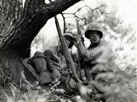 US Marine with M1 Garand rifle during the Korean War