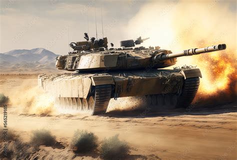 M1A2 Abrams tank in action