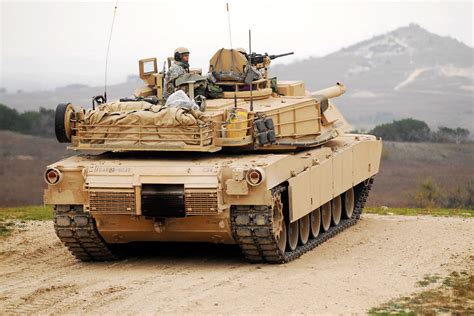 M1A2 Abrams tank on the battlefield