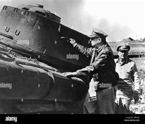 MacArthur with a tank