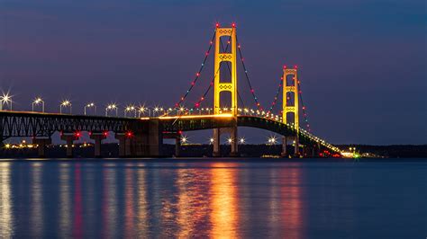 Mackinac Bridge at Night