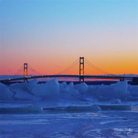 Mackinac Bridge in Winter