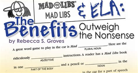 Mad Libs Benefits