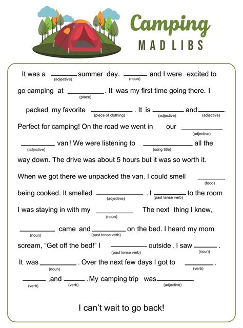 Mad Libs Print Example 3