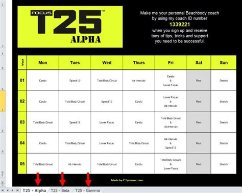 Maintaining Progress with the 5 T25 Calendar