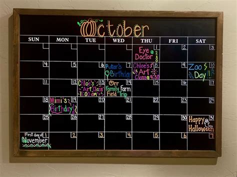 Maintaining Your Chalk Board Calendar