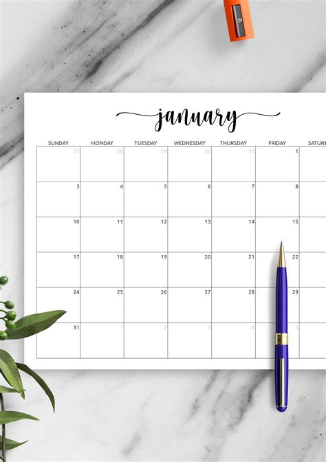 March Calendar Printables