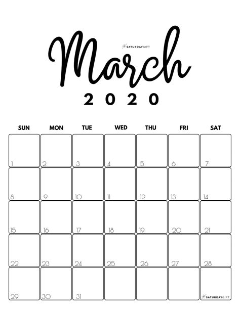 March Calendar Printables for Specific Needs