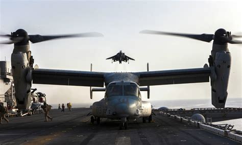 A Marine Corps aircraft in flight