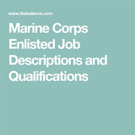 Marine Corps Enlisted Careers