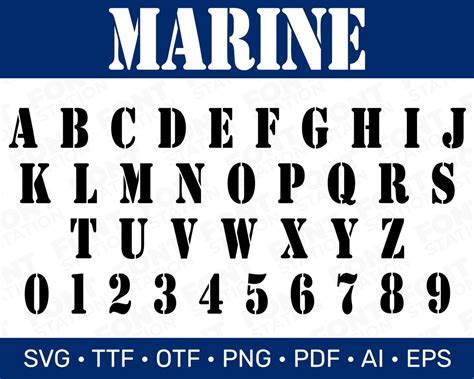 USMC Font Selection