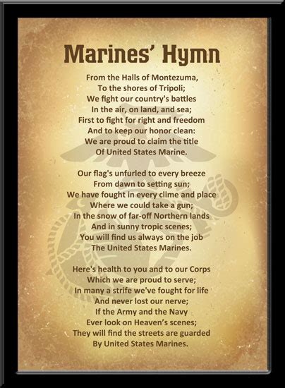 Marine Corps Hymn Performance