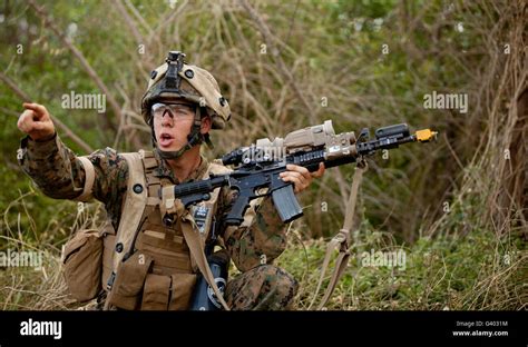 Marine Corps Infantry Machine Gunner in action