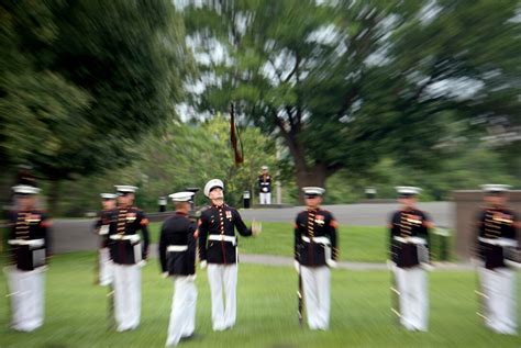 The Marine Corps Sunset Parade at the Marine Corps War Memorial