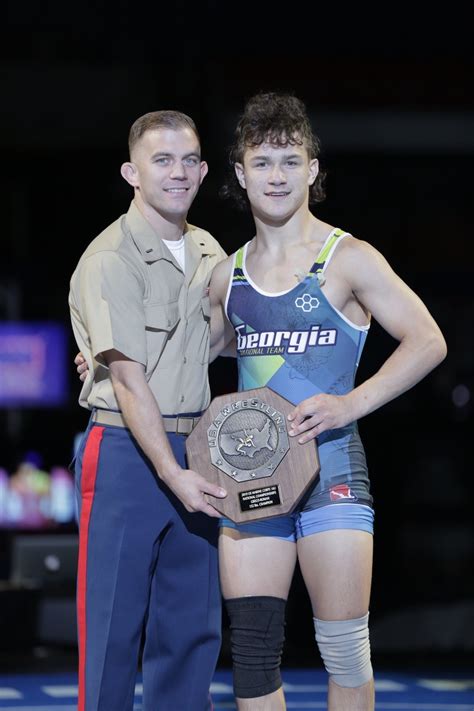 Marine Corps Wrestling Team competing in championships