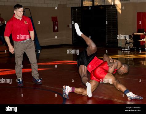 Marine Corps Wrestling Team competing in tournaments