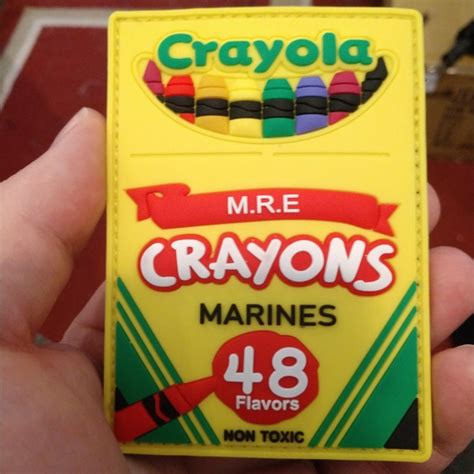 A marine as a crayon artist