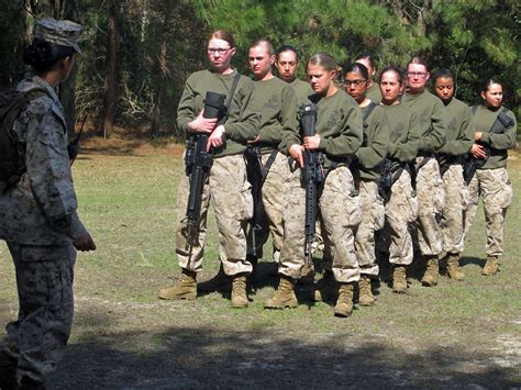 Marine recruits in training