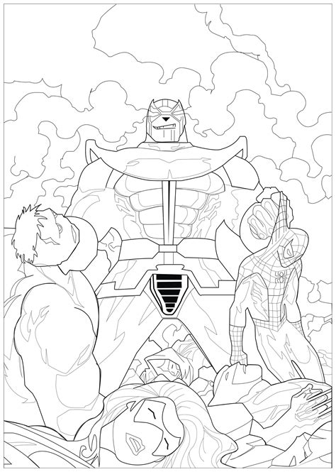 Marvel Coloring Pages for Adults