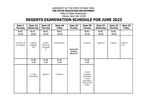 Maximizing the Potential of the Regents Calendar