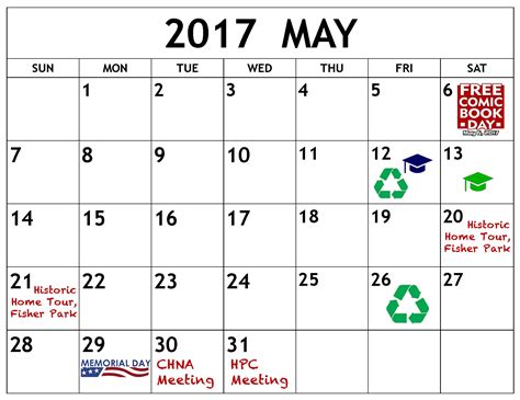 May Calendar Events