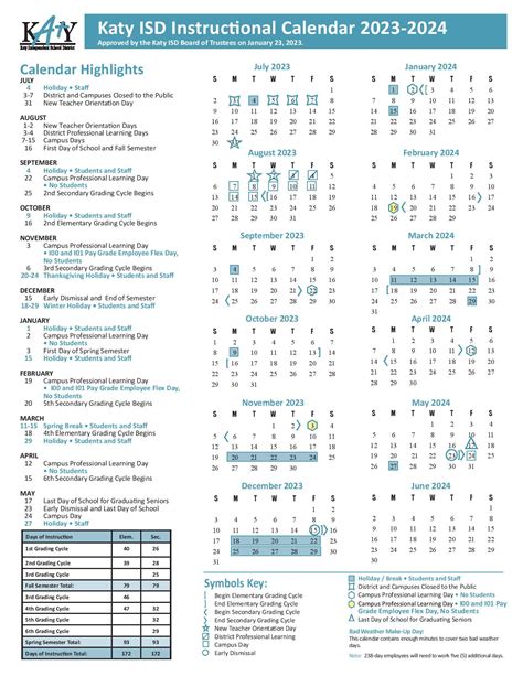 Melissa ISD School Calendar Image 1