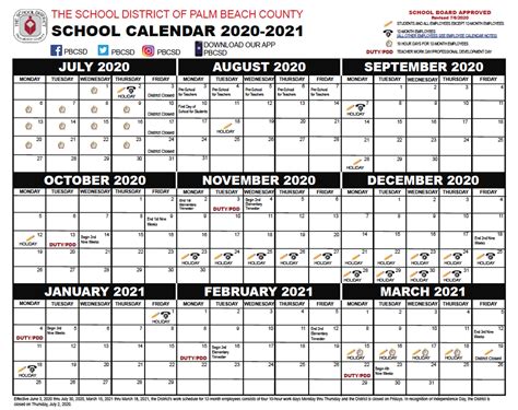 Mercyhurst Calendar Layout