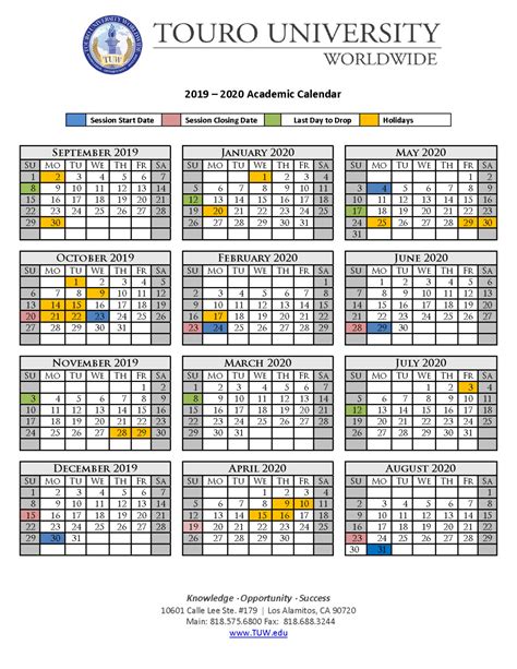 Miami Academic Calendar