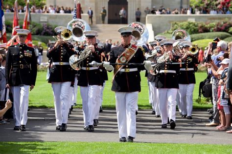 A military band performing in Chicago's Grant Park