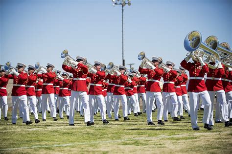 A military band performing in Chicago's Grant Park