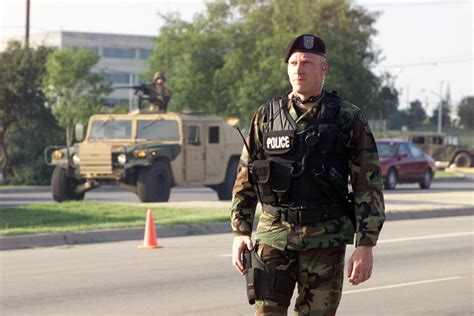 Military Police Officer On Patrol