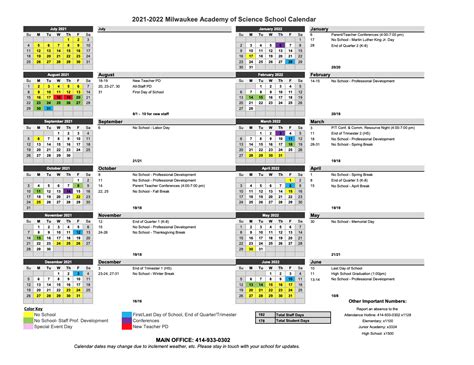 Milwaukee Schools Calendar Image 10