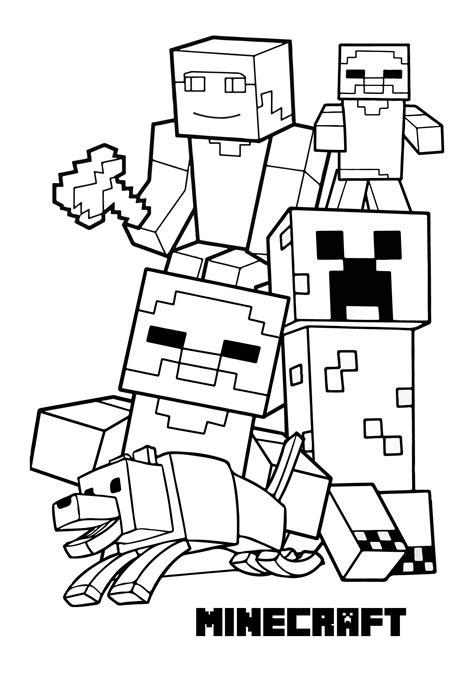 Minecraft Coloring Pages Example