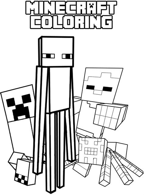 Minecraft Mob Coloring Page