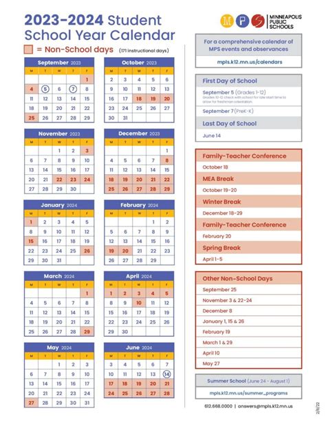 Mpls Schools Calendar Image 1