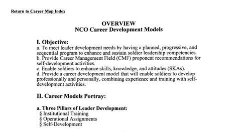 NCO Career Development