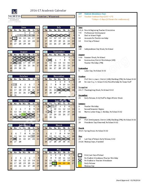 NKC Calendar Guide Image 1