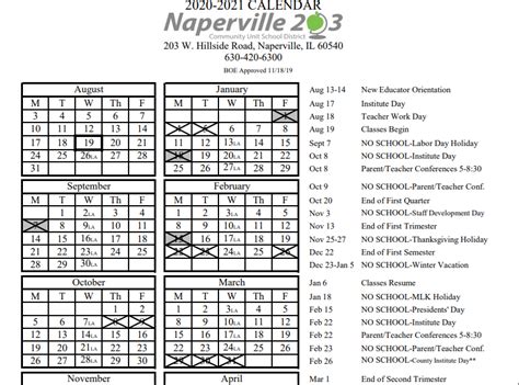 Naperville District 203 Calendar Image 7