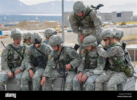 National Guard members working together as a team