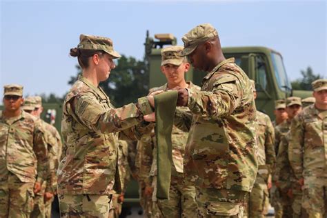 National Guard Transport Officer Working with Subordinate Personnel