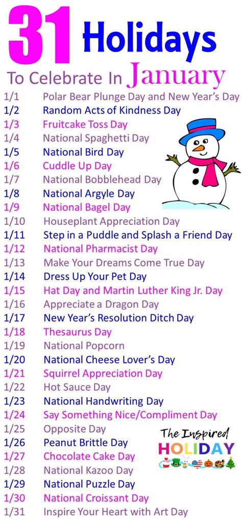 National Holidays on January 25