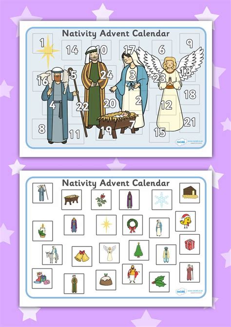 Nativity Advent Calendar Activities