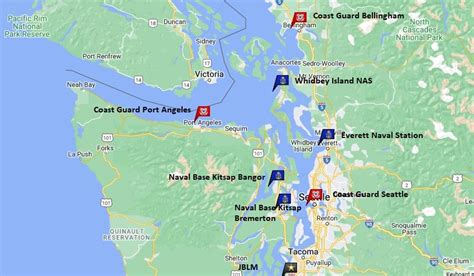 Map of the Bangor Trident Base