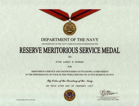 Description of Naval Service