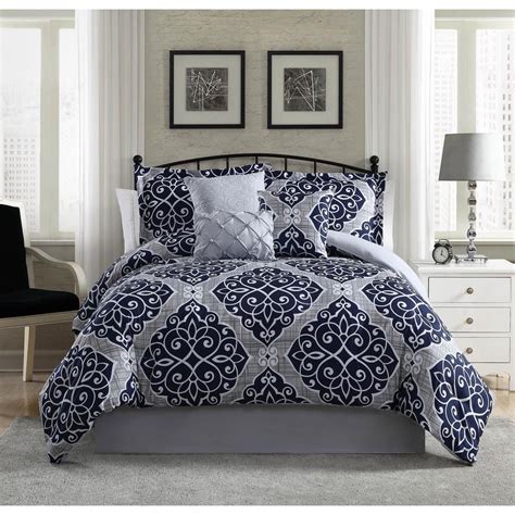 Navy And Gray Comforter