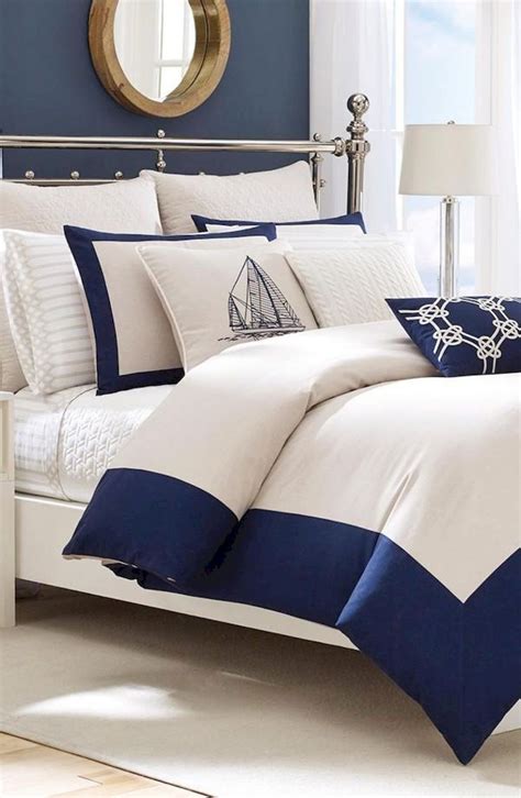 Navy And White Bedding