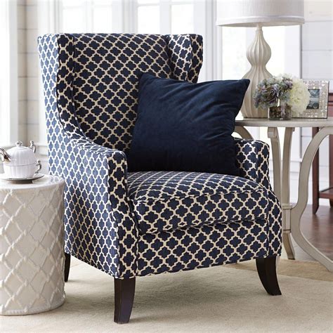 Navy Blue Accent Chair in a bohemian chic setting