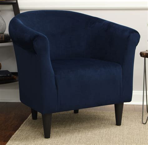 Navy Blue Accent Chair in a cozy setting