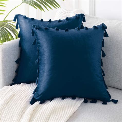 Navy Blue Accent Pillows for Bedroom