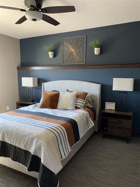 Navy Blue Accent Wall